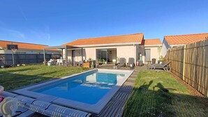 Pool - Family home with private heated pool and air conditioning (Biscarrosse)
