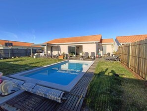 Pool - Family home with private heated pool and air conditioning (Biscarrosse)
