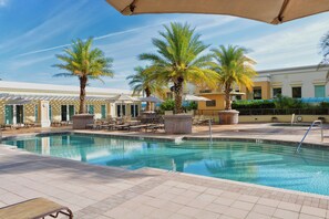 Pool - Spacious 3-bedroom condo in peaceful Sarasota with direct bay view, furnished (Sarasota)