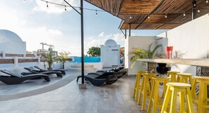 Terrace/patio - Affordable, Rooftop, Strong Wi-Fi, Air (Playa del Carmen - Valentina Suites)