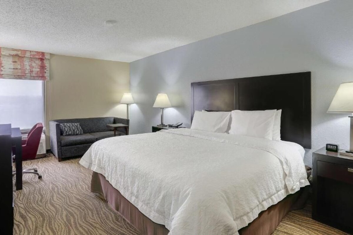 Standard King Bed with Sofa Sleeper and Walk-In Shower