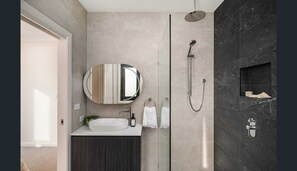 Bathroom - "Stone" 2 Master Suites, Bay Views, Walk to Marina (Nelson Bay)