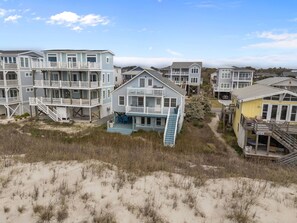 Exterior - Stingray:Oceanfront Pet-Friendly Home in East Beach, Oak Island, perfect for 9 guests! (Oak Island)
