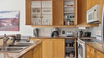 Microwave, oven, stovetop, dishwasher