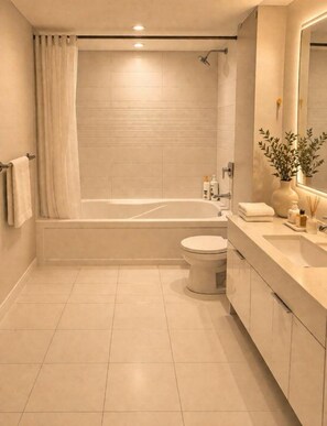 Comfort Suite, Lake View | Bathroom - The Bisen Suites (Toronto)