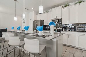 Fridge, microwave, oven, stovetop - Themed 4Bd Private Pool & Resort Lazy River 4908 (Kissimmee)
