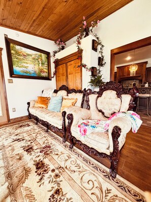 Living area - Delightful, 6-bedroom-King beds house in charming Naperville-Aurora, 5 TV’s-WiFi (Eola)