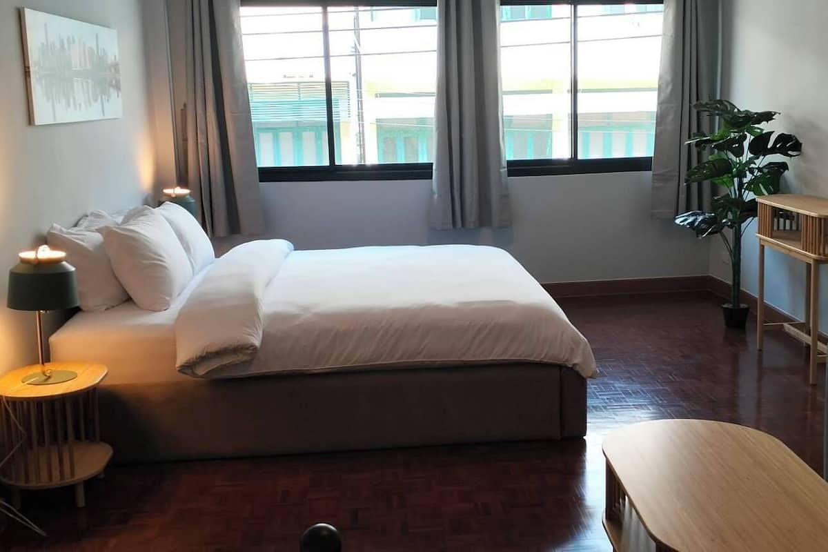 豪華三人房, 露台, 城市景