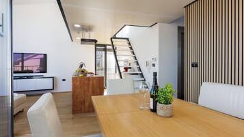 Standard Penthouse, 1 Bedroom, Balcony (Azure Adriatic Residence w/ Sea-View) | Dining
