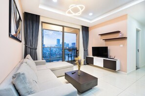 Deluxe Apartment | Living area | TV - Saigon River Apartment (HO CHI MINH)