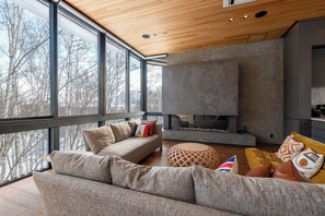 Luxury Chalet, Balcony, Mountain View | Living area - Yuzen (Kutchan)