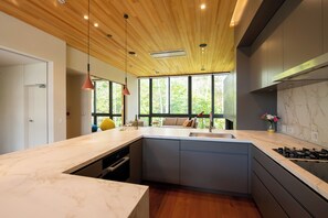 Luxury Chalet, Balcony, Mountain View | Private kitchen