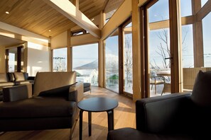 Chalet Mewah, balkon, pemandangan gunung | Area keluarga