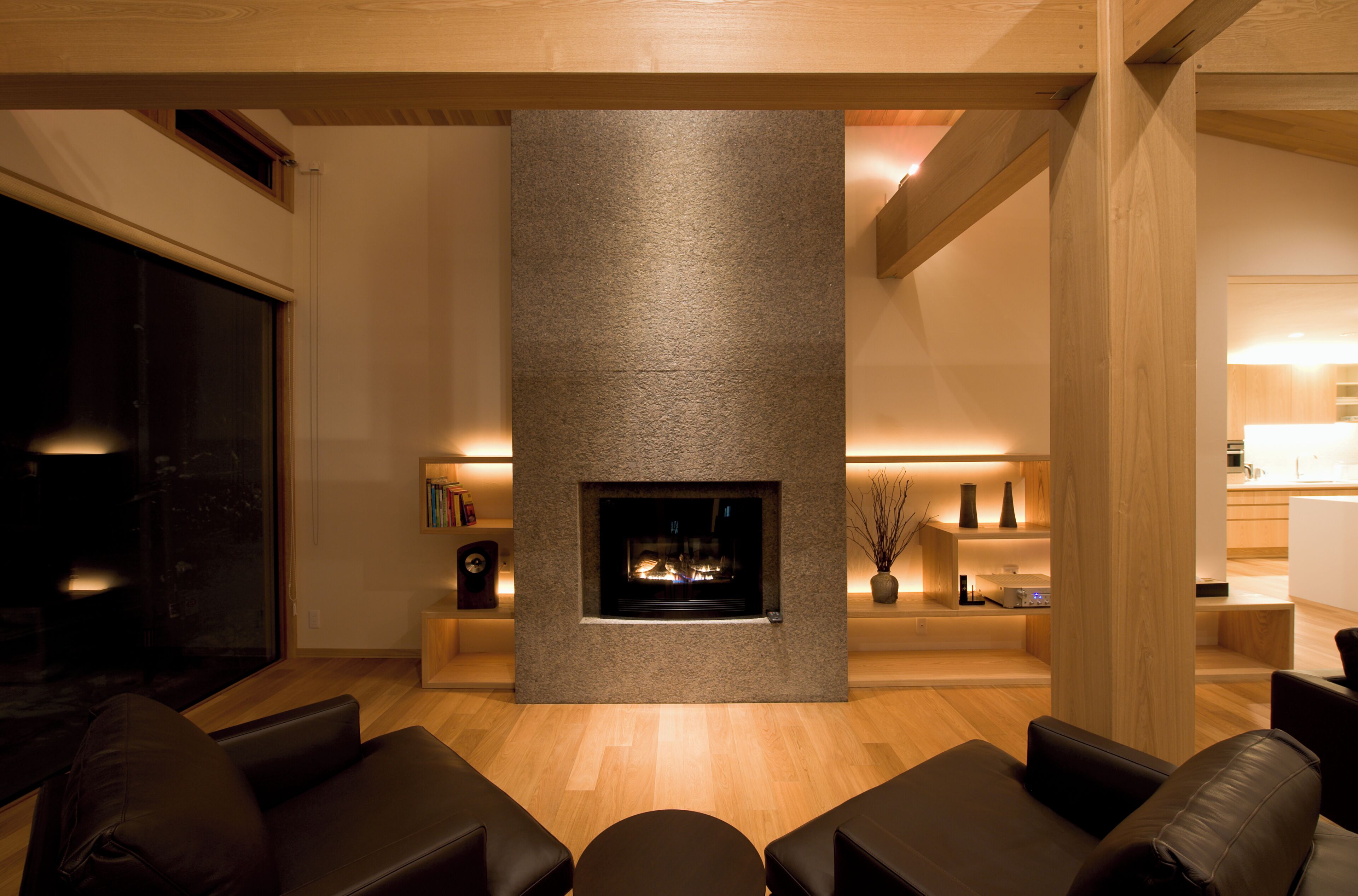 Chalet Mewah, balkon, pemandangan gunung | Interior