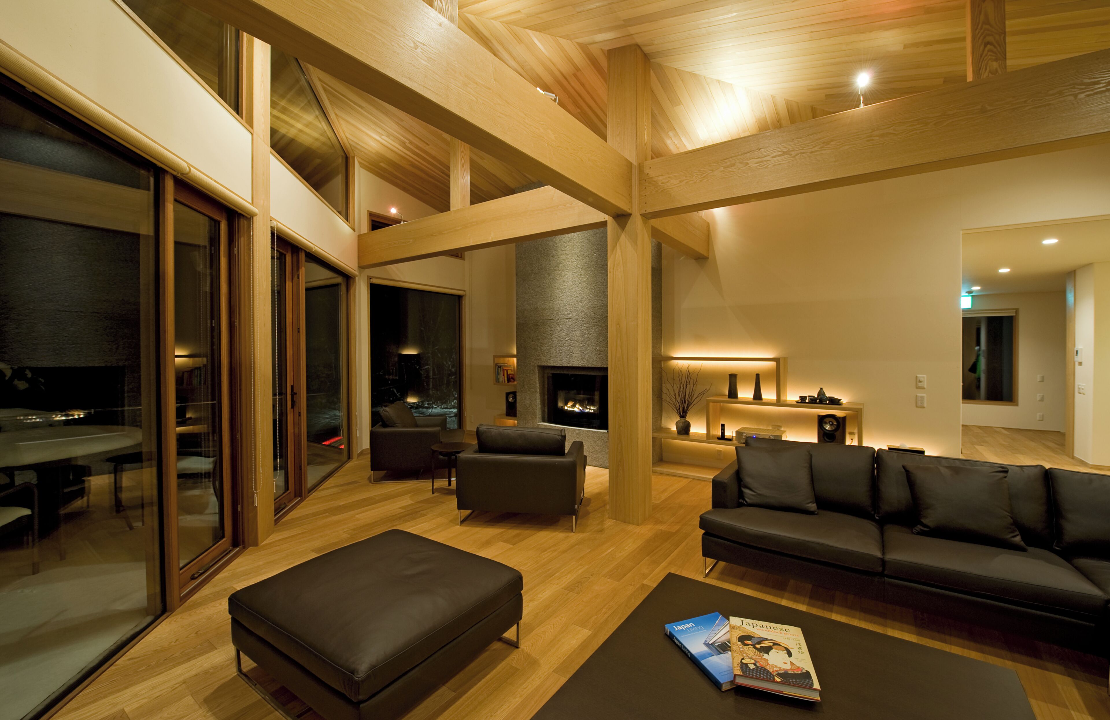Chalet Luxe, balcon, vue montagne | Coin séjour