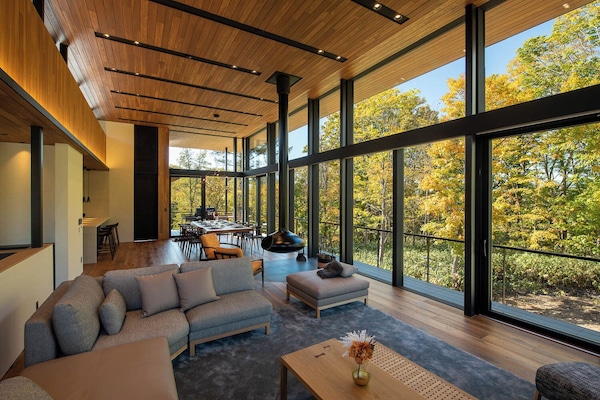 Luxury Villa, Balcony, Mountain View | Living area | Flat-screen TV, fireplace