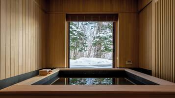 Chalet Luxe, balcon, vue lac | Salle de bain