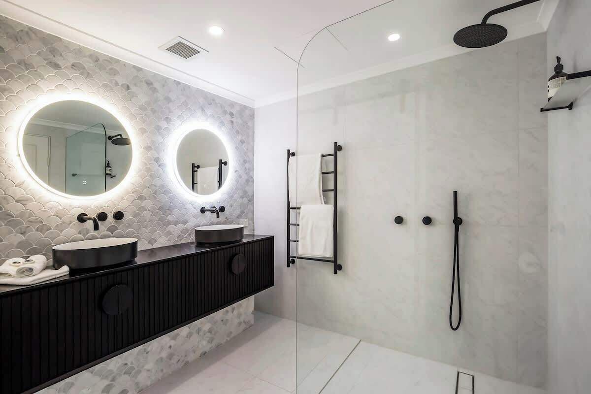 Shower, hair dryer