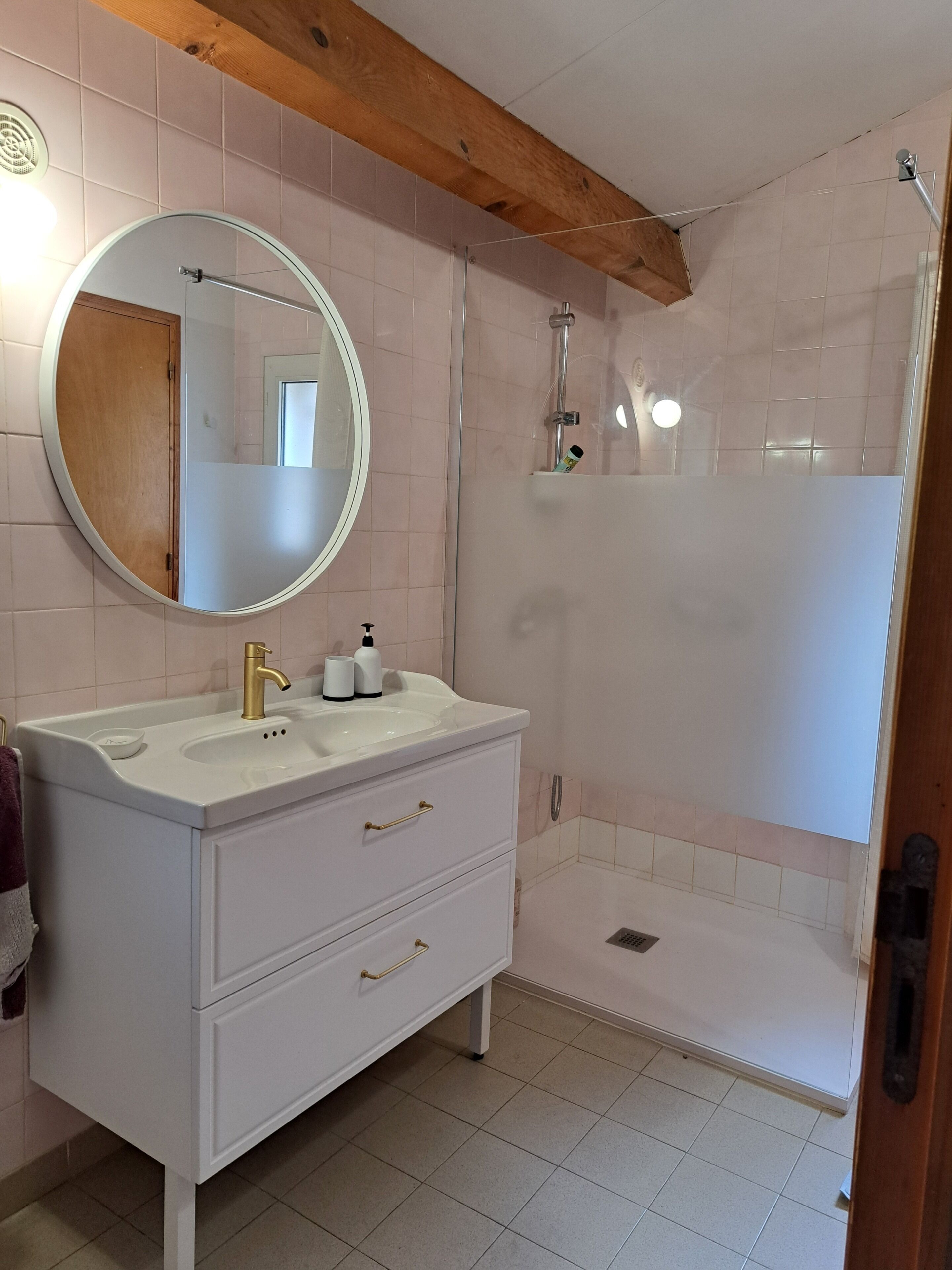 Hair dryer, soap, toilet paper