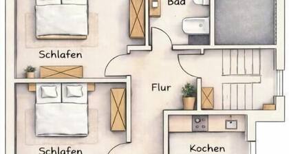 Apartment Lina, 80 m², 2-4 persons, living room, kitchen, 2 bedrooms, shower/WC, balcony