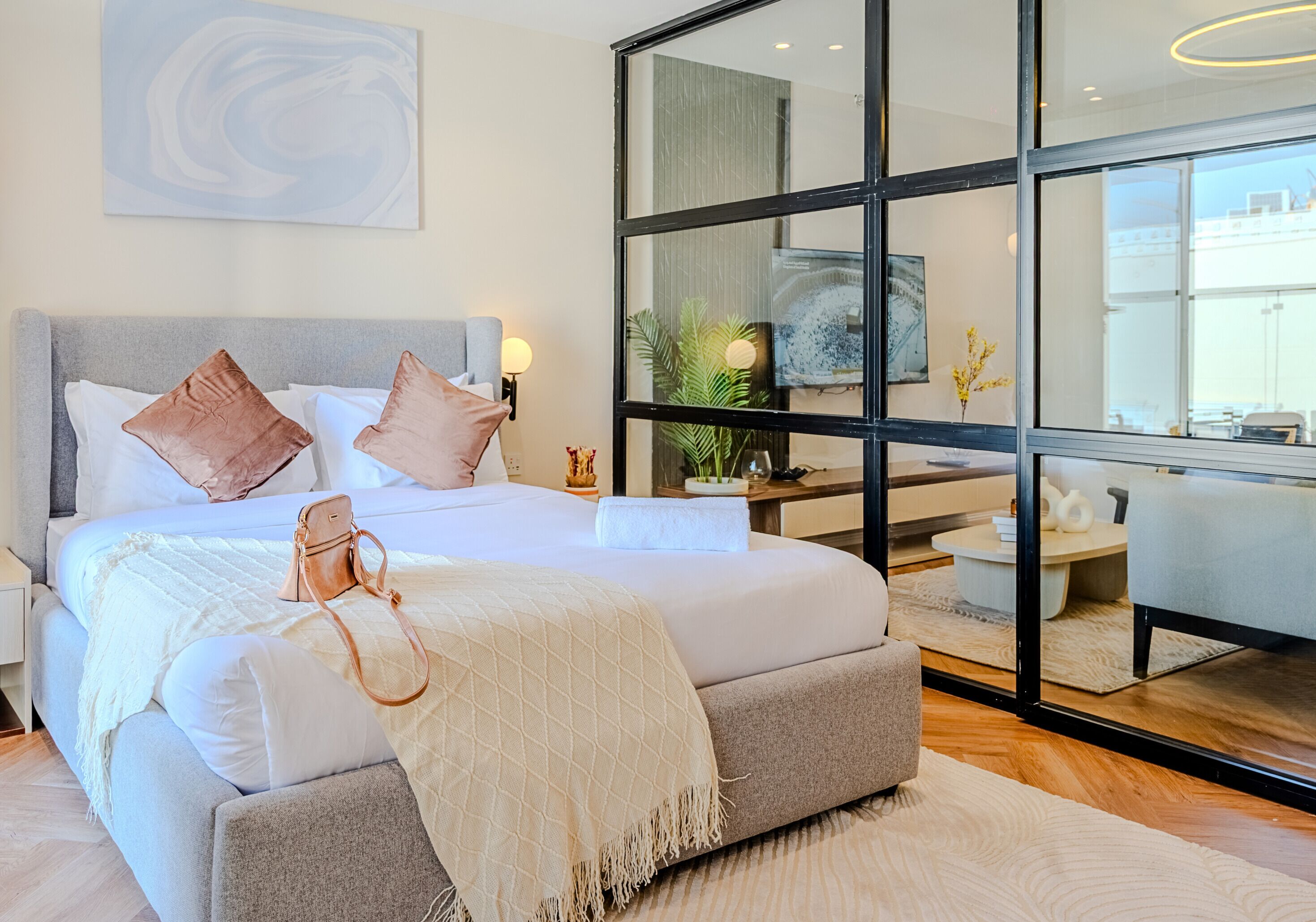 Superior Apartment, 1 Bedroom, Balcony, City View | In-room safe, desk, laptop workspace, iron/ironing board