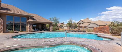 A heated pool