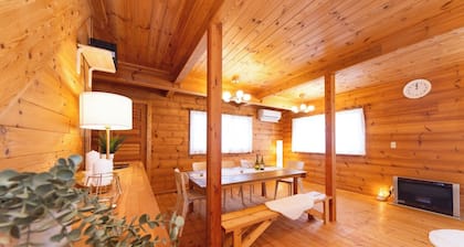 Private log cabin villa near Lake Biwa accommodates 7 people BBQ available / Takashima City Shiga