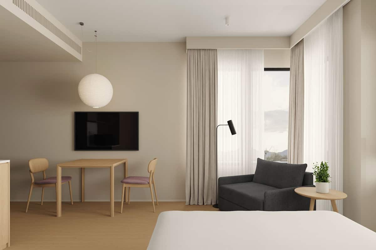 Blackout curtains, iron/ironing board, free WiFi, bed sheets