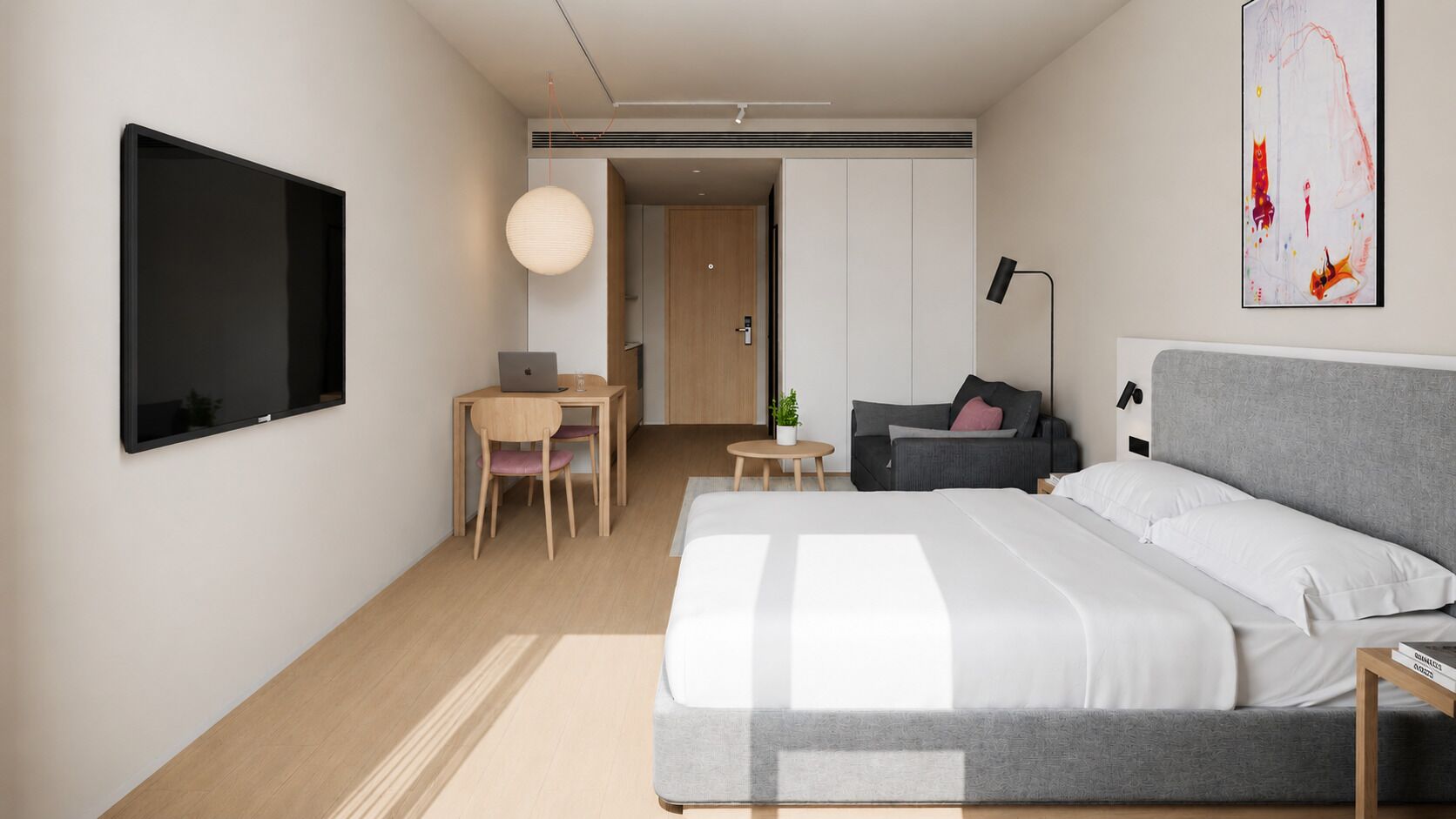 Estudio familiar | Cortinas blackout, tabla de planchar con plancha y wifi gratis 