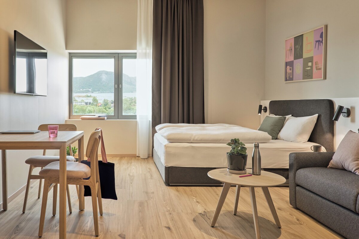 Blackout drapes, iron/ironing board (on request), WiFi (free)