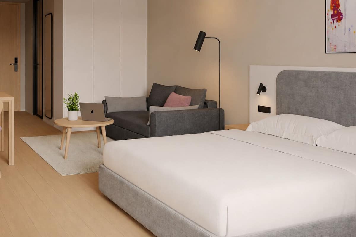 Estudio superior | Cortinas blackout, tabla de planchar con plancha y wifi gratis