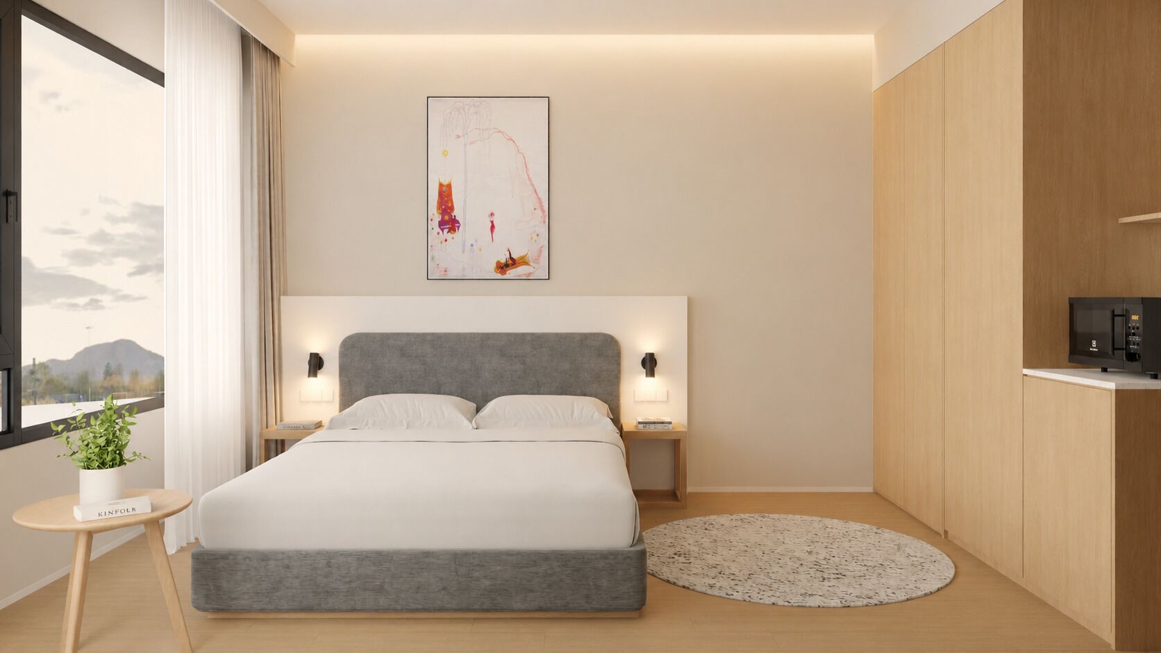 Cortinas blackout, tabla de planchar con plancha y wifi gratis 