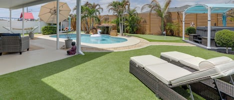 A heated pool