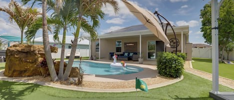 A heated pool