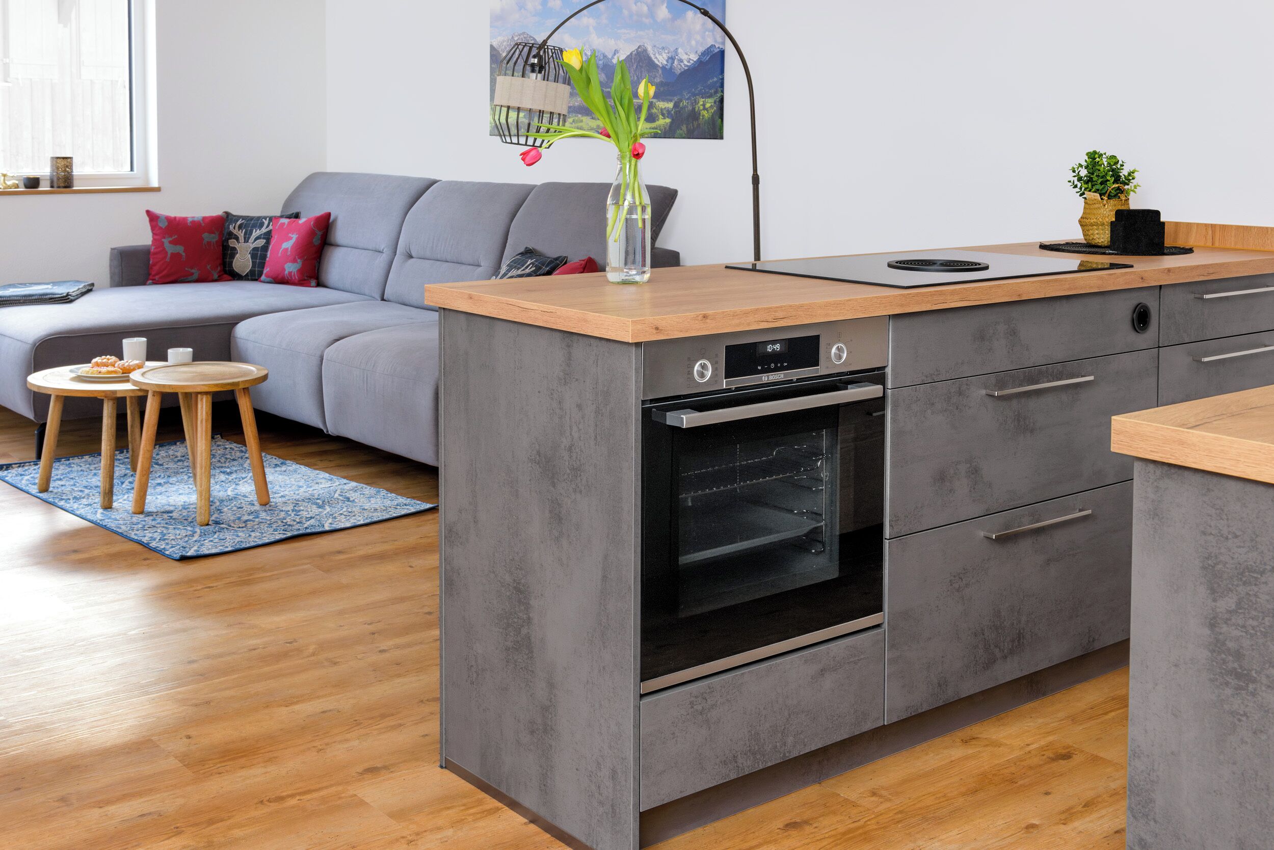 Comfort-Apartment, 2 Schlafzimmer, Balkon, Bergblick | Eigene Küche | Großer Kühlschrank, Ofen, Herdplatte, Geschirrspüler