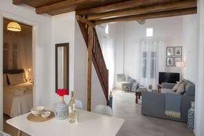 Interior - Poolside stay with Coastal Views (Ornos)
