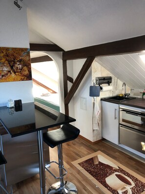 Fridge, microwave, oven, stovetop - Studio Banniza Wolfratshausen (Wolfratshausen)