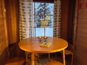Economy Cabin, Balcony, Lake View | Private kitchen - Old School Lodge Tahko Beach House (Kuopio)