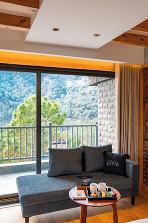 Luxury Villa | Living area - ELIVAAS Prive The Retreat 4 BHK Villa  (Kasauli)