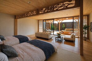 Suite de estilo japonés, balcón, vista al océano