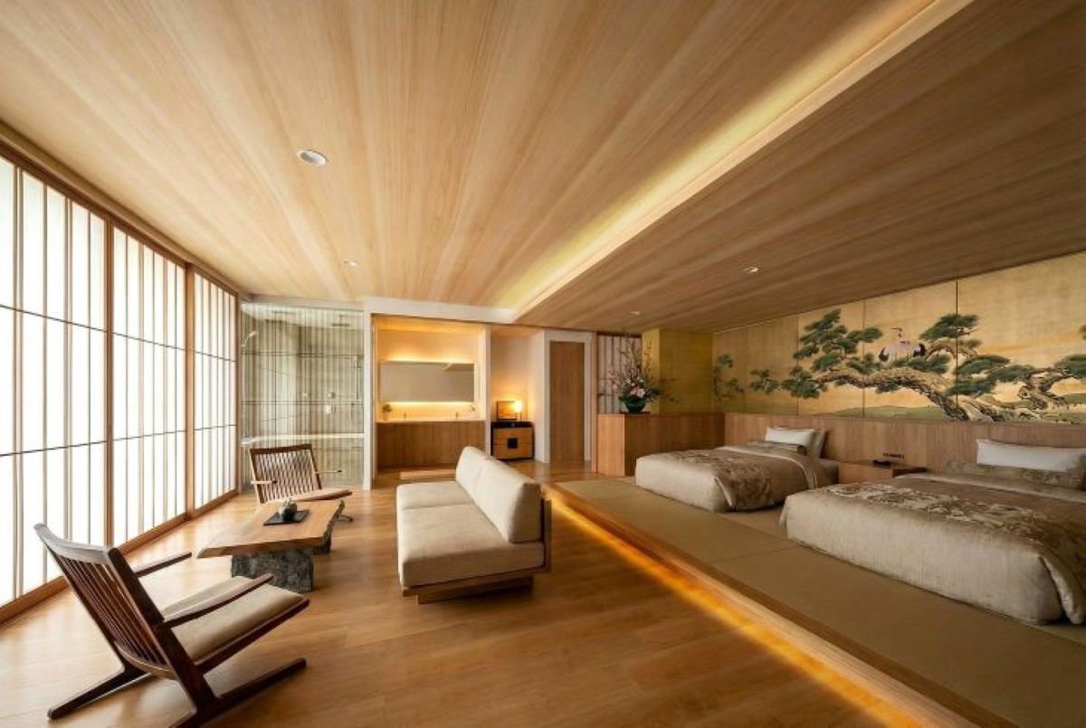Suite de estilo japonés, balcón, vista al océano