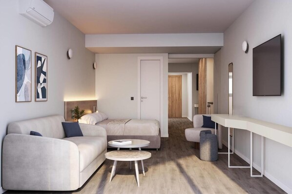 55-inch LCD TV with satellite channels, Netflix, streaming services - Wyndham Residences Piraeus Marina Zeas (Piraeus)