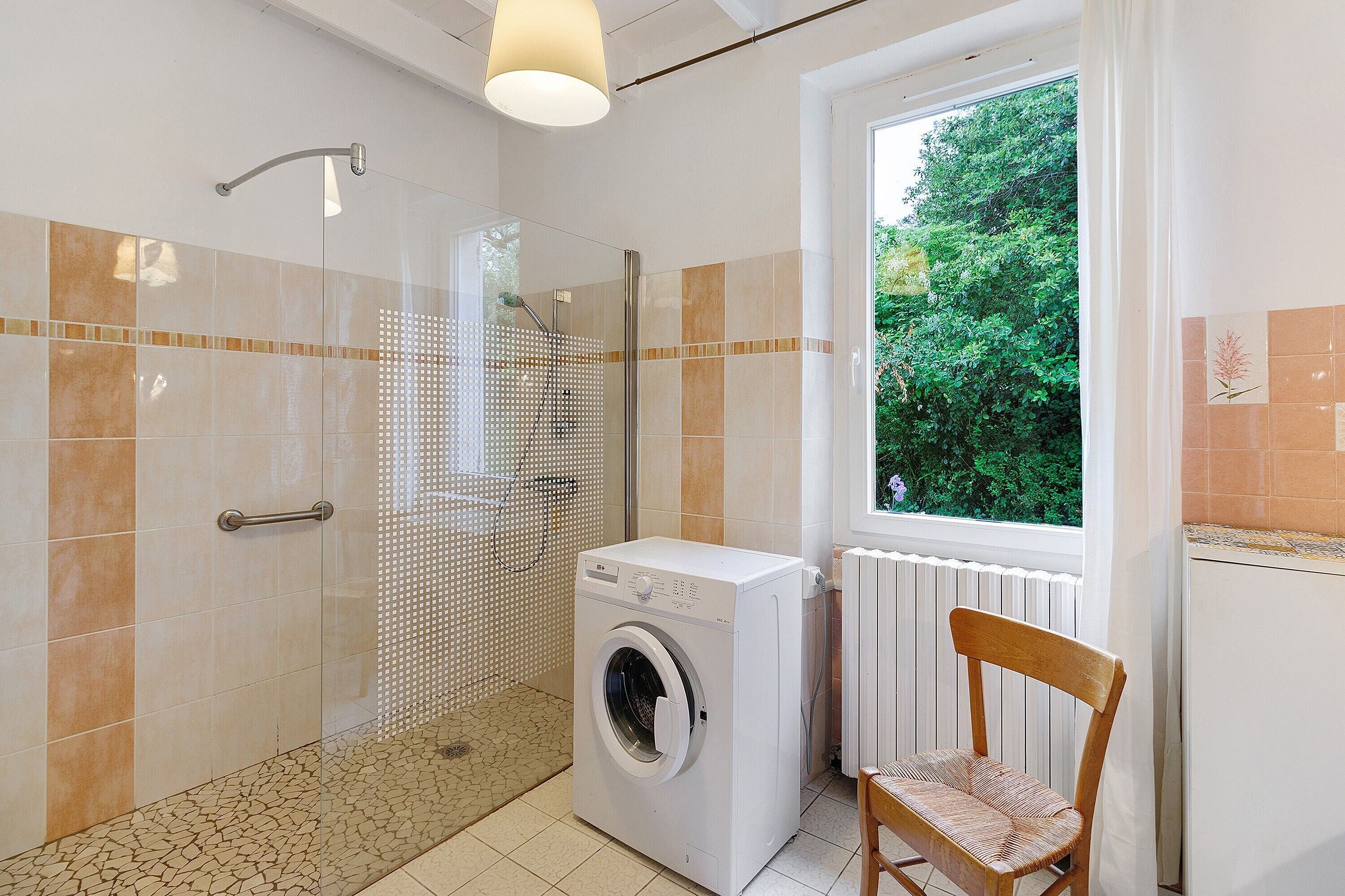 Shower, hair dryer