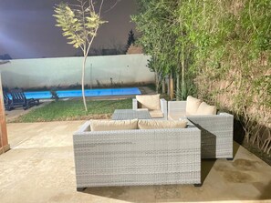 Terrace/patio - Villa avec piscine privée 12m sans vis-à-vis idéale famille et groupe d'amis (Marrakech)