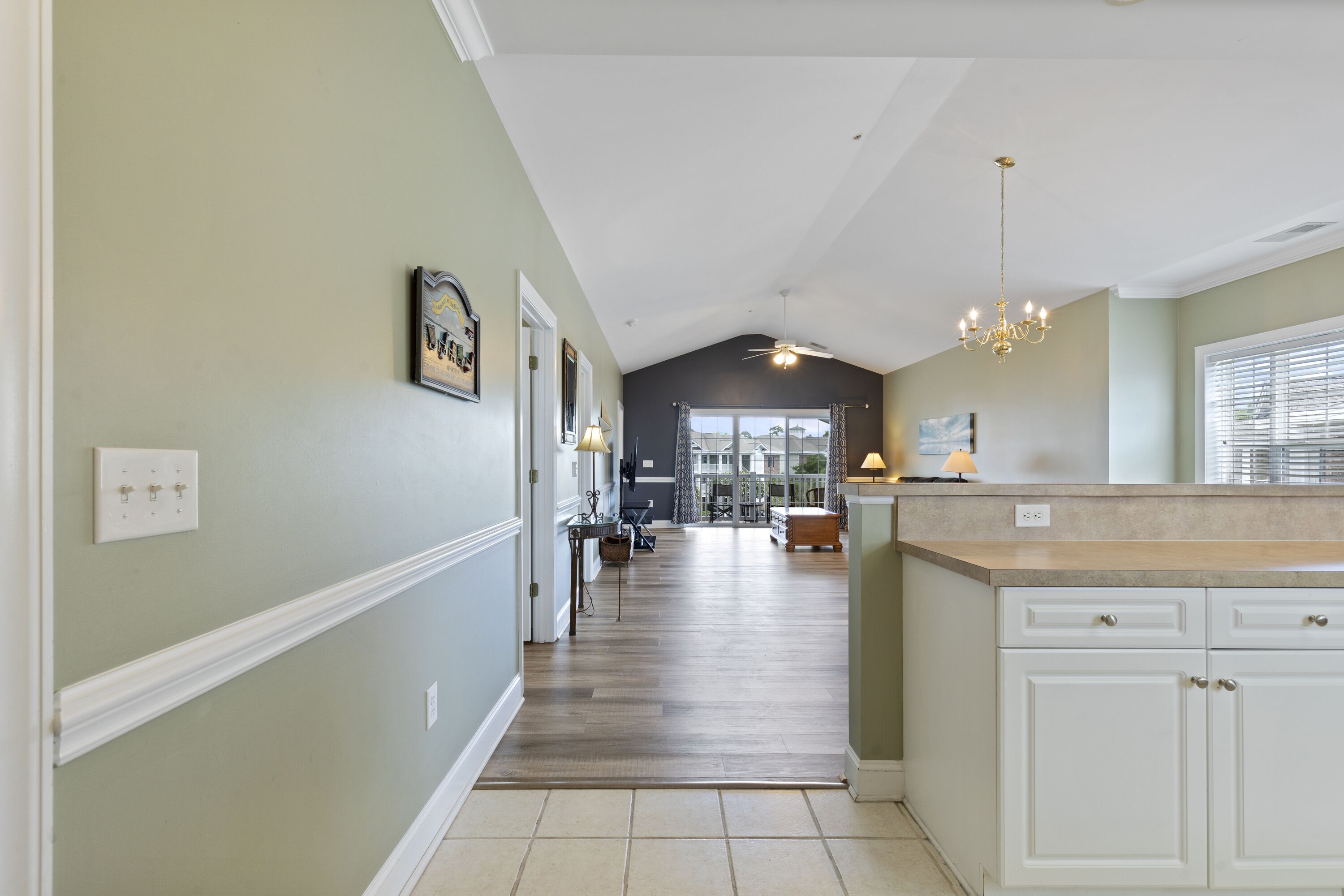 特色公寓式客房, 2 间卧室, 阳台, 花园景观 | 客厅