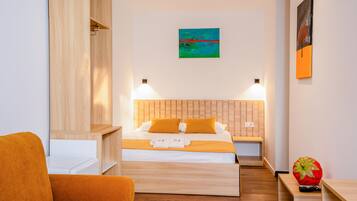 Quarto quádruplo família, vista para a cidade