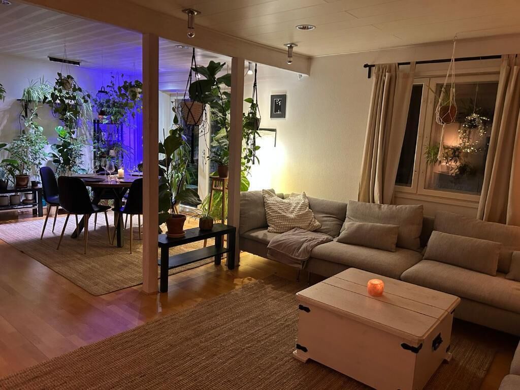 Villa Superior - bastu - utsikt mot trädgården | Vardagsrum