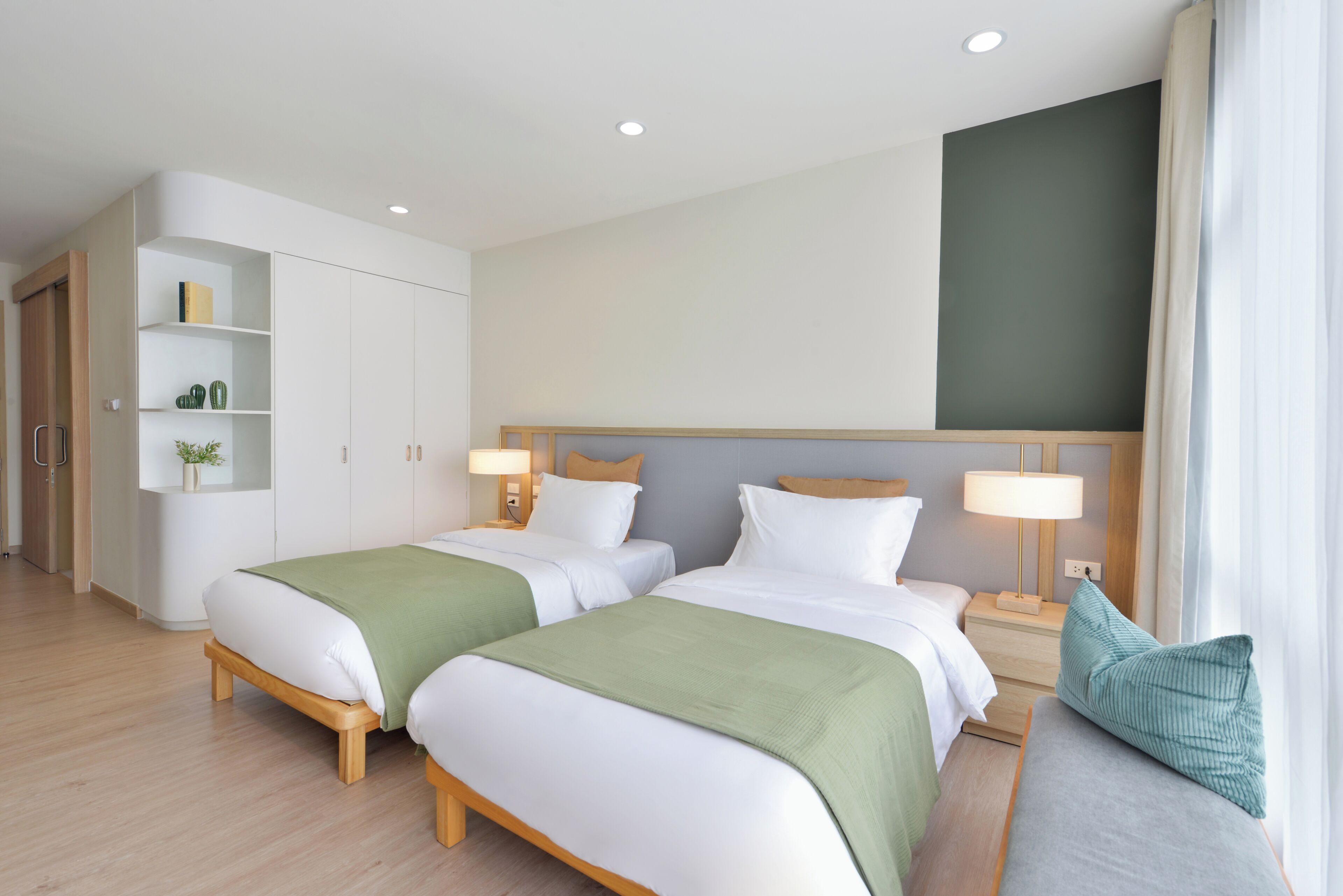 Habitación superior con 2 camas individuales | Wifi gratis y ropa de cama