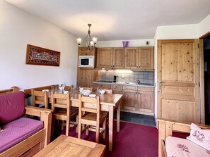 Dining - Calm apartment, balcony with view - 6 guests (La Toussuire)