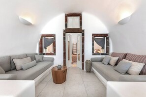 Huis, 1 slaapkamer, privézwembad | Woonkamer